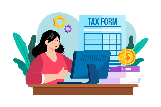 Accountants maintain financial records and prepare tax returns  Illustration