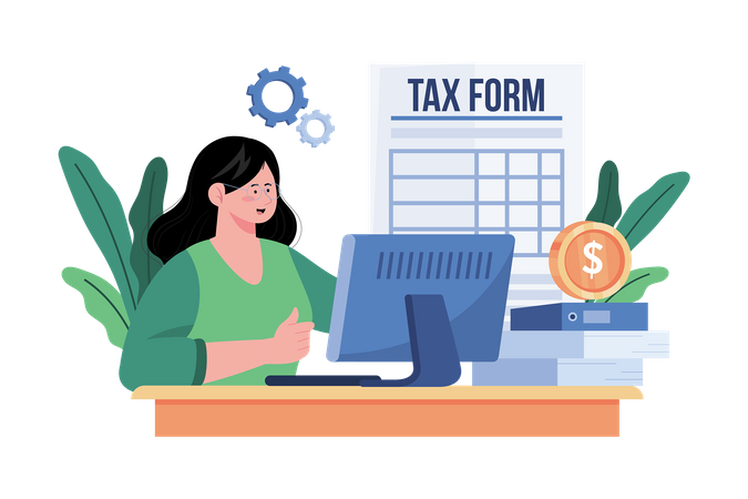 Accountants maintain financial records and prepare tax returns  Illustration