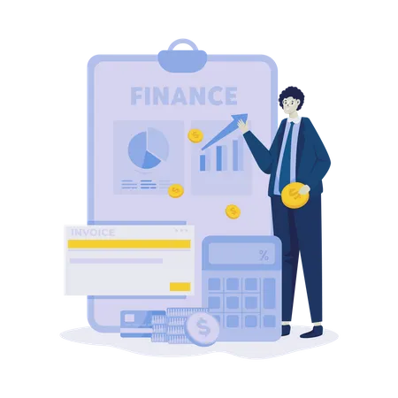 Accounting finance division Illustration