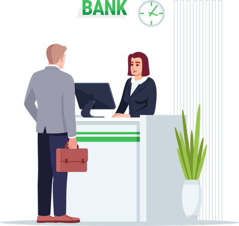 Réception bancaire  Illustration
