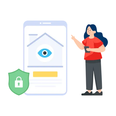 Application de sécurité à domicile  Illustration