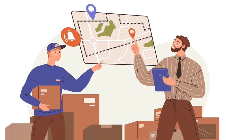 Accuracy cargo delivery information  Illustration