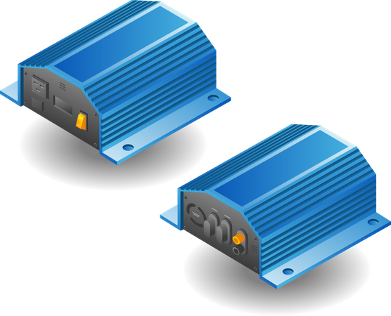 太陽光パネル技術システム用AC/DC電流コンバータツール  イラスト