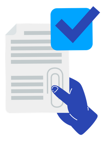 Aceitar documento  Illustration