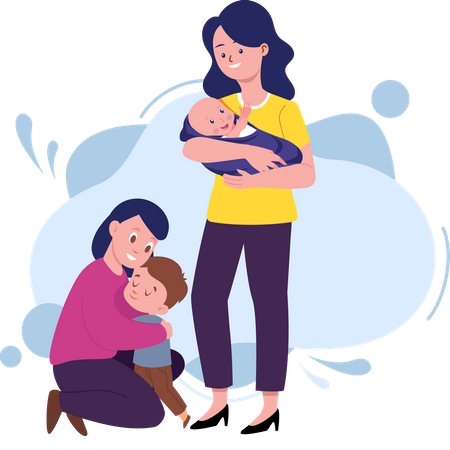 Aceptando el milagro de la paternidad  Ilustración