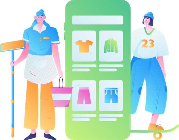 Achat e-commerce  Illustration