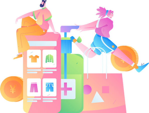 Achat e-commerce  Illustration