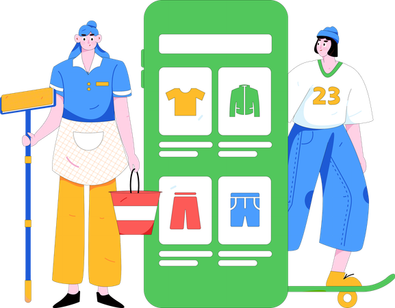 Achat e-commerce  Illustration