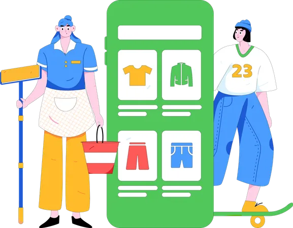 Achat e-commerce  Illustration