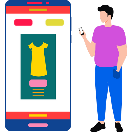 Acheter des vêtements en ligne  Illustration