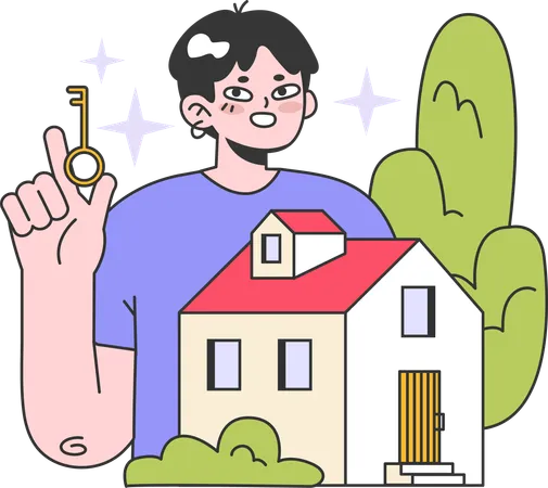 Acheter une première maison  Illustration