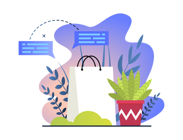 Shopping en ligne  Illustration