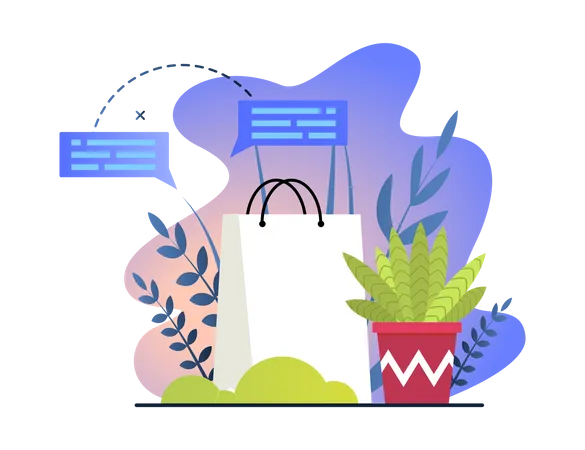 Shopping en ligne  Illustration