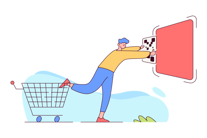 Shopping en ligne  Illustration