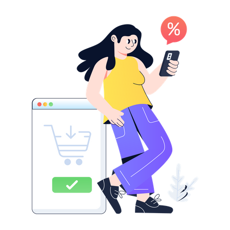 Shopping en ligne  Illustration