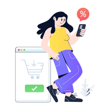 Shopping en ligne  Illustration