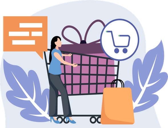 Shopping en ligne  Illustration