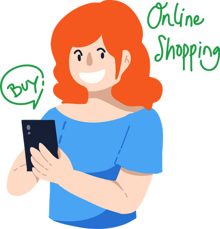 Shopping en ligne  Illustration