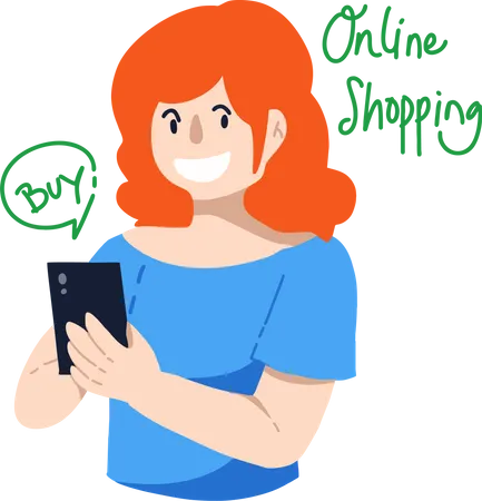 Shopping en ligne  Illustration