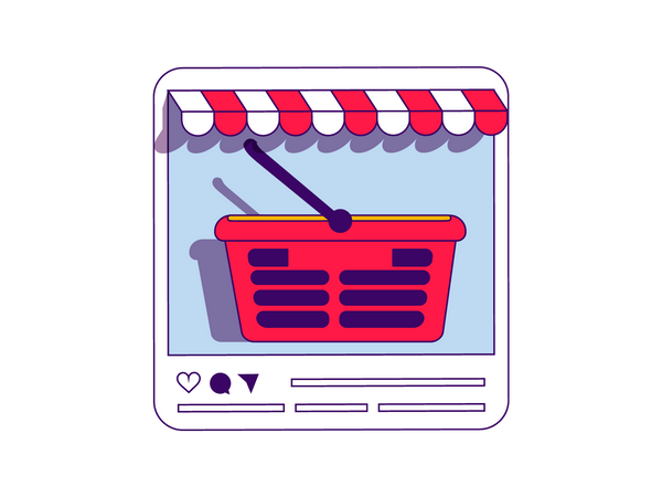 Shopping en ligne  Illustration