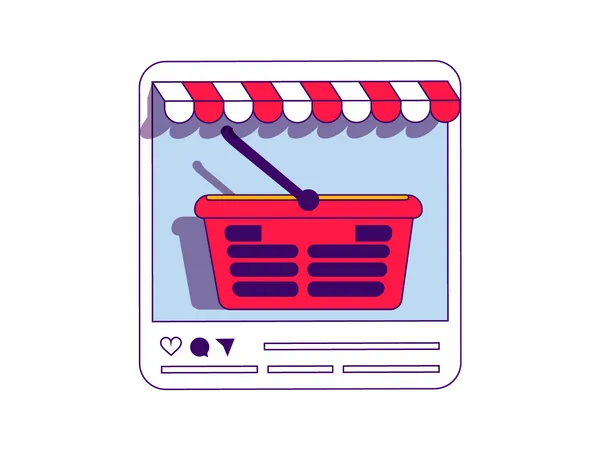 Shopping en ligne  Illustration