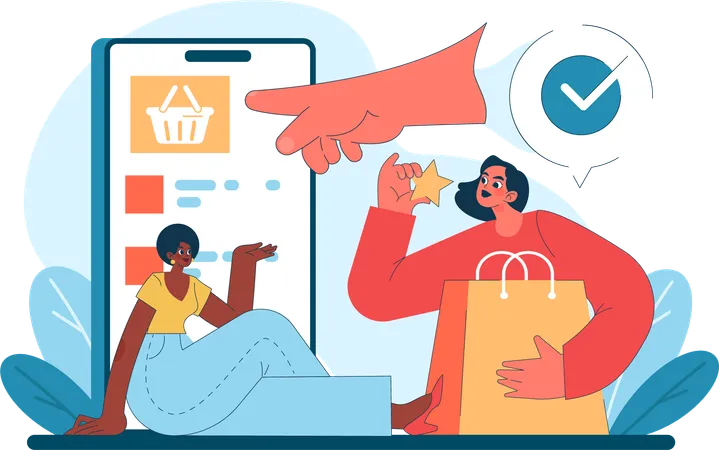 Marketing d'achat en ligne  Illustration