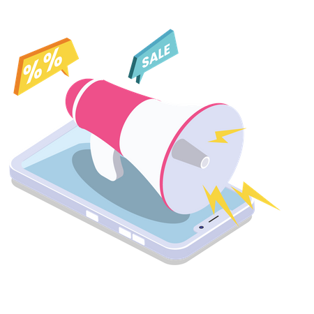 Marketing d'achat mobile  Illustration