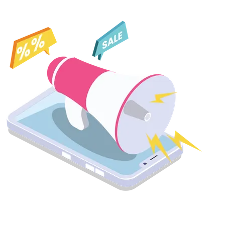 Marketing d'achat mobile  Illustration