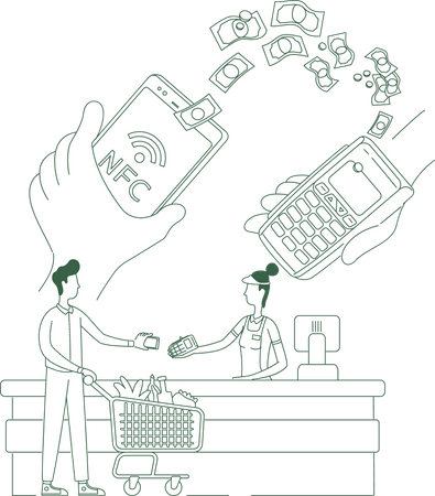 Achats nfc  Illustration