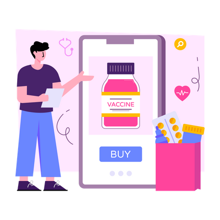 Acheter des médicaments en ligne  Illustration