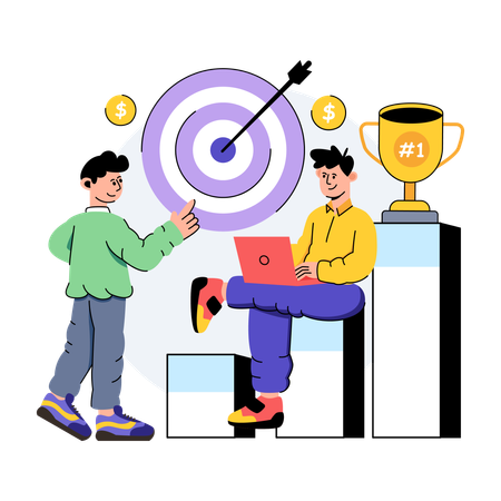 Achieve business target  Illustration