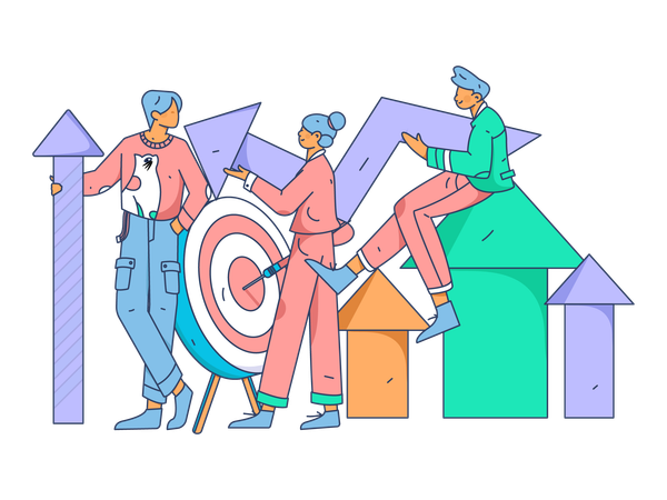 Achieve Business Target  Illustration