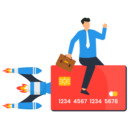 Achieve financial goal  일러스트레이션