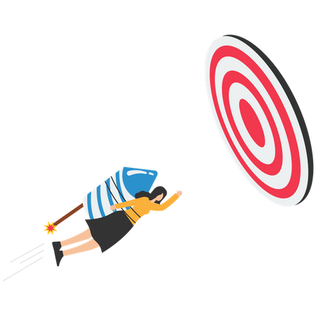 Achieve Success Target  Illustration