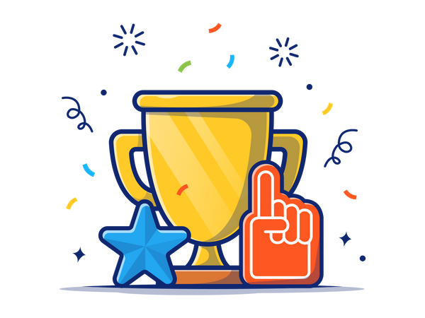 Achievement Trophy  Illustration