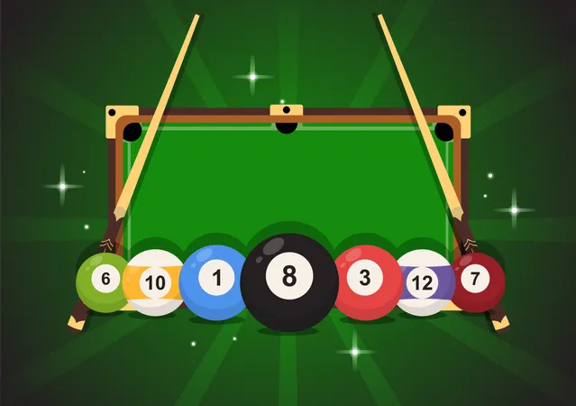 Acht-Ball-Pool  Illustration