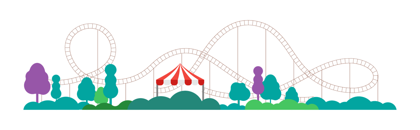 Achterbahn  Illustration