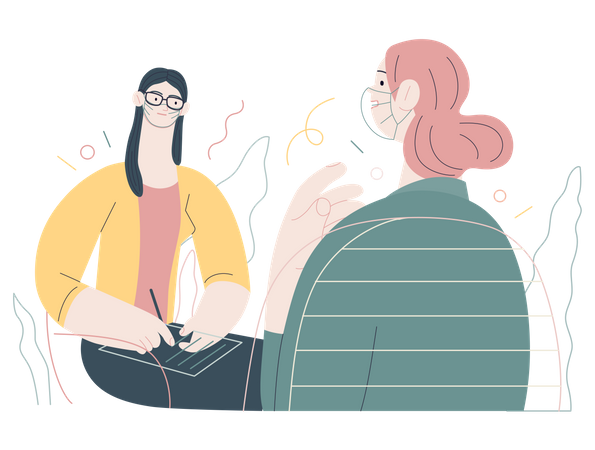 Aconselhamento em saúde mental  Ilustração