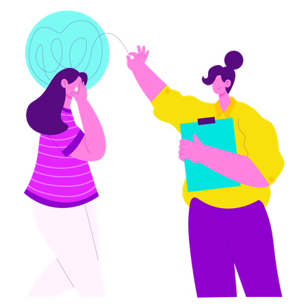 Aconselhamento em saúde mental  Ilustração