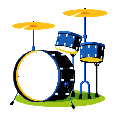 Acoustic drum set  Illustration