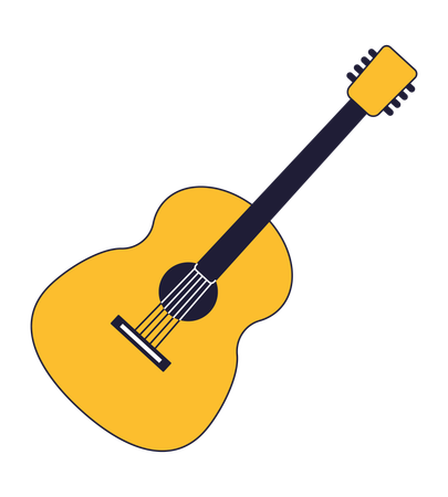 Acoustic guitar  イラスト