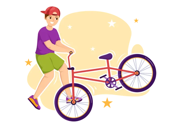 Acrobacias de bicicleta BMX  Ilustração