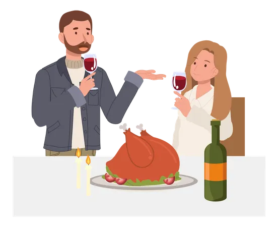 Célébration de Thanksgiving  Illustration