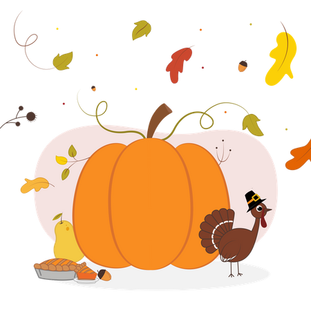 Citrouille de Thanksgiving  Illustration