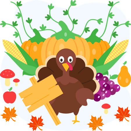 Dinde de Thanksgiving  Illustration