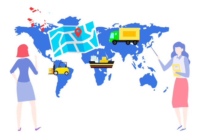 Activation global shipping  Illustration