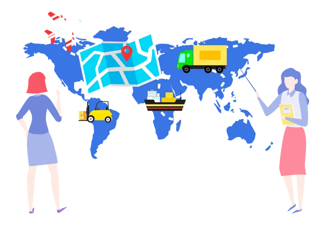 Activation global shipping  Illustration