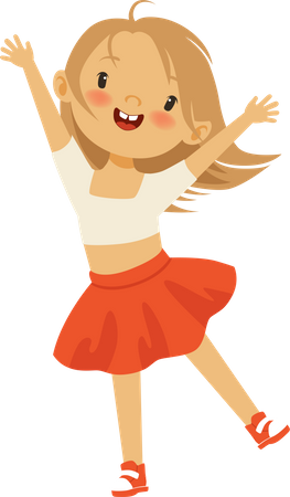 Active girl  Illustration