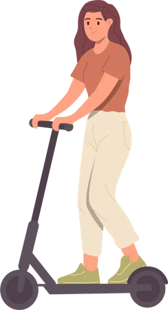 Jeune femme hipster active  Illustration