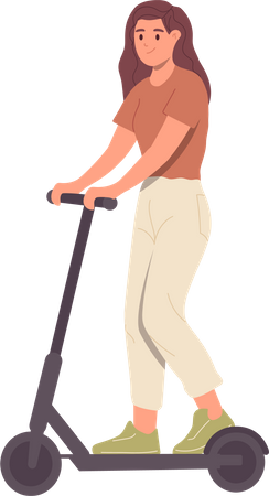 Active hipster young woman  Illustration